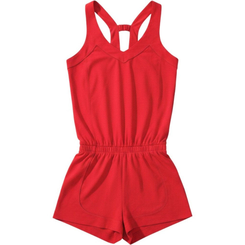 Lululemon Speedy Runsie Romper One Piece Red Orange Size 2 Running Athleisure